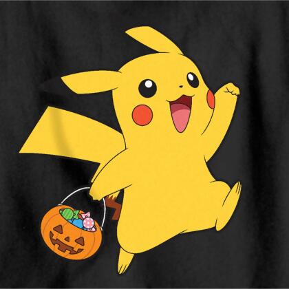 Boy's Pokemon Halloween Trick-or-Treating Pikachu Pullover Hoodie alternate image
