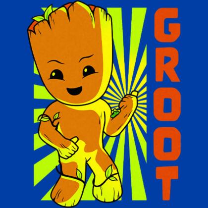 Toddler's Marvel: I Am Groot Chibi Groot Retro Poster Graphic T-Shirt alternate image