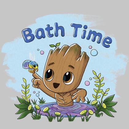 Toddler's Marvel: I Am Groot Groot Bath Time Graphic T-Shirt alternate image