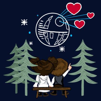 Men's Star Wars: A New Hope Valentine's Day Han and Leia Holding Hands Pullover Hoodie alternate image