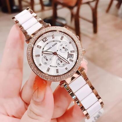 Michael kors mk5774 典雅晶鑽三眼女錶 