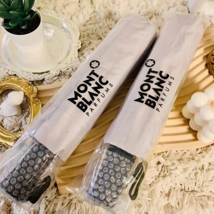MONTBLANC 萬寶龍 淡灰限量自動折疊傘 水珠一秒甩乾設計 