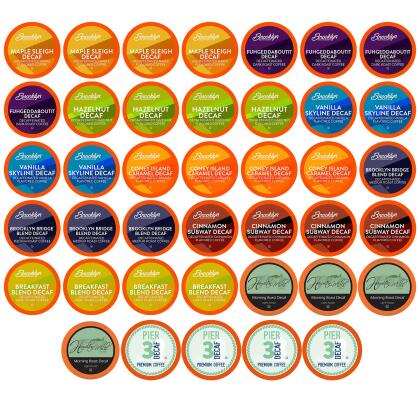 Two Rivers Coffee Decaf Pods for 2.0 Keurig K-Cup Brewers Variety Pack, 40 Count 