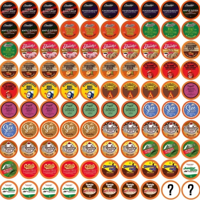 Two Rivers Coffee, Tea, Cocoa, Cider, Cappuccino Variety Sampler Pack Compatible with 2.0 Keurig K-Cup Brewers, 100 Count - Bit of Everything - Perfect Gift 