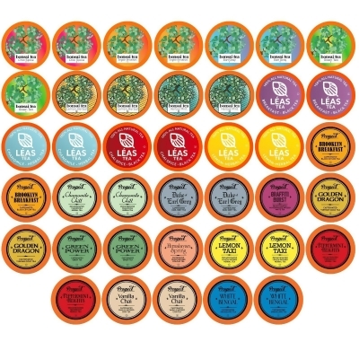 Two Rivers Assorted Tea Sampler Pack for Keurig K-Cup Brewers, 40 Count 