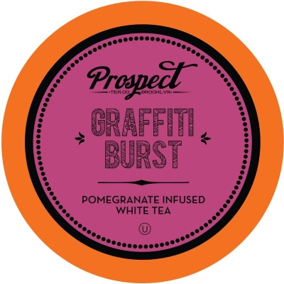 Prospect Tea Pomegranate White Tea Pods for Keurig K-Cup Makers, Graffiti Burst, 40 count 