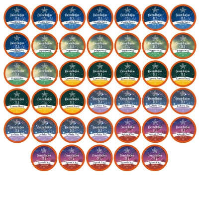 Constellation Tea Assorted Variety Pack Tea Sampler ,Pods Compatible with K Cup Brewers Including 2.0, 40 Count 