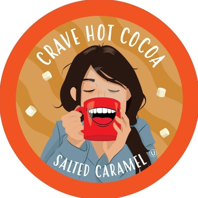 Crave Beverages Hot Chocolate Pods for K-Cup Brewers, Salted Caramel, 40 Count 