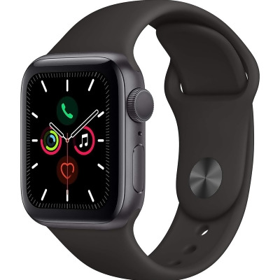 Apple Watch 5 GPS 44mm Space Gray Aluminum Case Black Sport Band MWVF2LL/A - Open Box 