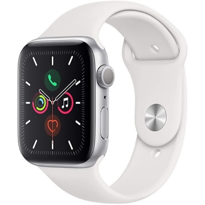 Apple Watch Series 5 (GPS) 44mm Silver Aluminum Case with White Sport Band - Open Box 