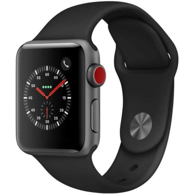 Apple Watch Series 3 GPS Cellular 38mm Space Gray with Black Sport Band - Open Box 