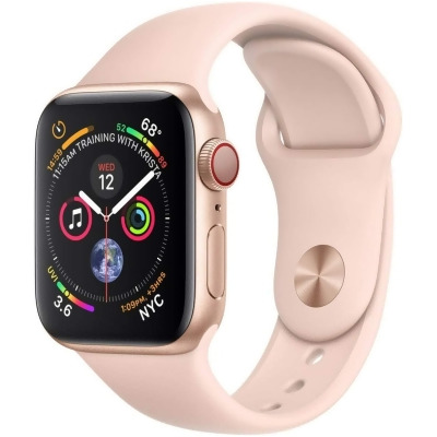 Apple Watch 4 GPS Cellular 40mm Gold Aluminum Case with Pink Sport Band - Open Box 