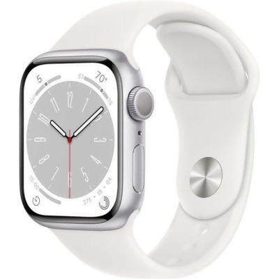 Apple Watch Series 8 GPS 41mm Aluminum Case with White Sport Band MP6L3LL/A - Open Box 