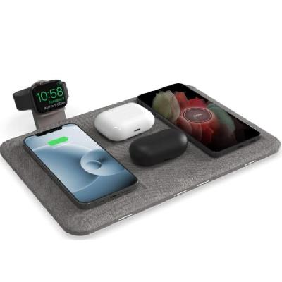 HALO Universal Wireless 4-in-1 Charging Mat Apple Watch Holder Gray Hawk - Open Box 