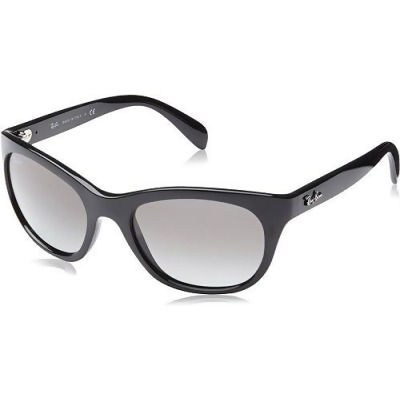Ray-Ban Woman Sunglasses Black Frame, Grey Gradient Lenses, 56MM - Open Box 