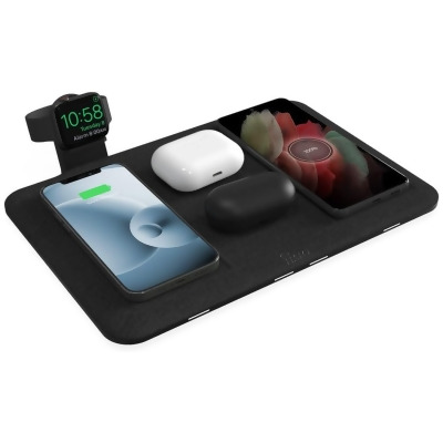 HALO Universal Wireless 4-in-1 Charging Mat with Apple Watch Holder - Black - Open Box 