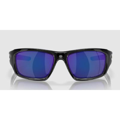 Oakley Men's OO9236 Valve Rectangular Sunglasses DEEP BLUE IRIDIUM/BLACK FRAME - Open Box 
