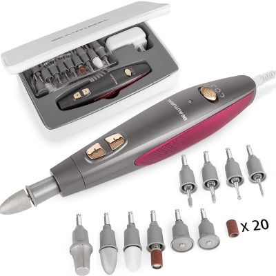 BEAUTURAL Professional Manicure and Pedicure Set Kit - GRAY - Open Box 