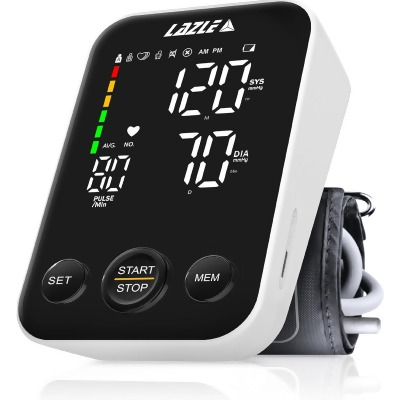 LAZLE Blood Pressure Monitor Automatic Upper Arm Machine 240 Sets Memory - WHITE - Open Box 
