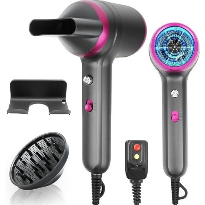 Hair Dryer Diffuser 200 Million Ionic 1800W Portable Fast Drying - Purple - Open Box 