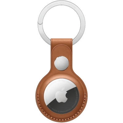 Apple AirTag Leather Key Ring MX4M2ZM/A - Saddle Brown - Open Box 
