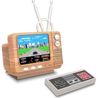 E-MODS GAMING Retro Games Console GV300S Mini TV Style 308 - Wood Grain - Open Box 
