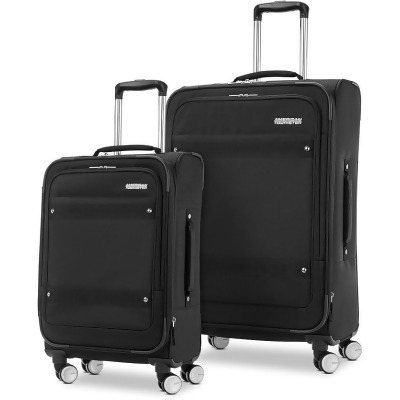 American Tourister Whim Softside Luggage Spinners 2PC SET Medium - Black - Open Box 