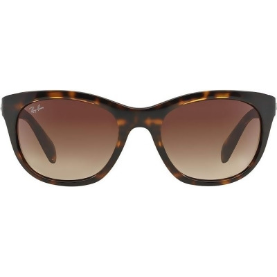 RAY BAN Women's Square Sunglasses RB4216 - Brown Gradient/Light Havana - Open Box 
