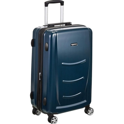 Amazon Basics Hard Shell Carry On Spinner Suitcase Luggage 22 Inch Navy Blue - Open Box 