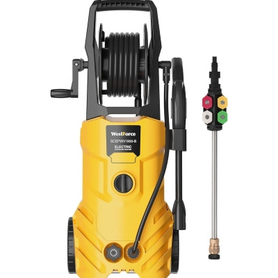 WestForce 3350 PSI Electric Pressure Washer, 1.85 GPM, 1800W - YELLOW - Open Box 