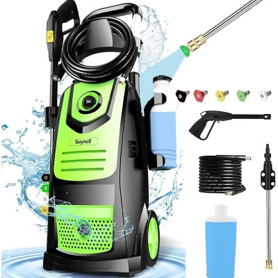 Suyncll Electric Pressure Washer, 2.7GPM 2000W High Power Washer SY0008 - Green - Open Box 