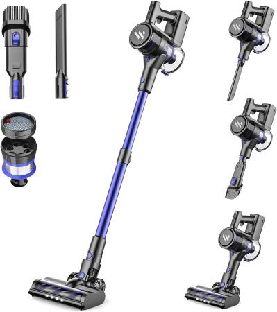 TVWIO Cordless Stick Vacuum Cleaner with 23Kpa Super Suction, 80000 RPM - PURPLE - Open Box 