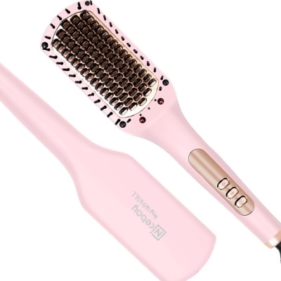 Nicebay by Whall Hair Straightener Brush with 6 Temps HS-101 - PINK/Orange - Open Box 