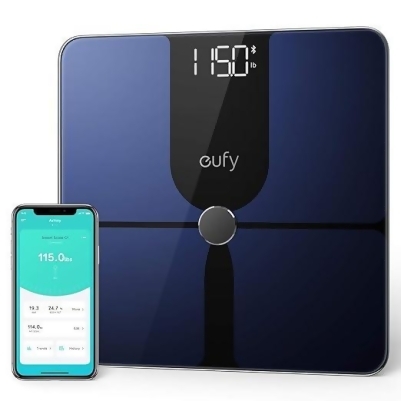 Eufy Smart Scale P1 with Bluetooth Body Fat Scale Wireless Digital Black T9147 - Open Box 