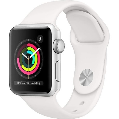 Apple Watch Series 3 GPS 42mm Silver Aluminum Case with White Band - Open Box 
