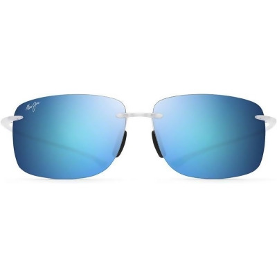 Maui Jim Hema Sunglasses 05CM B443 - Crystal Matte Blue Hawaii Unisex Rectangle - Open Box 