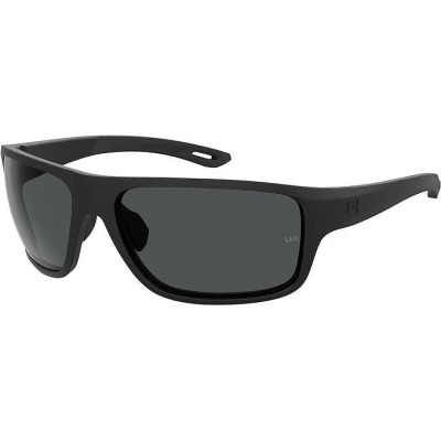 Under Armour Men's UA Battle Rectangular Sunglasses - Black (Frame), Gray - Open Box 