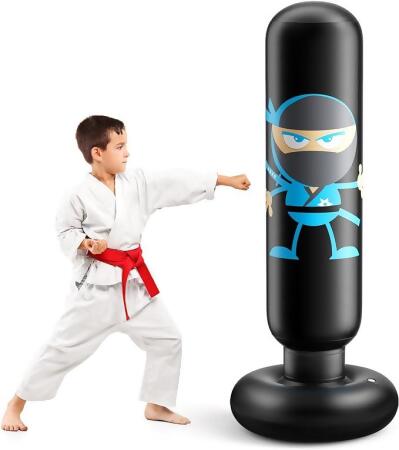 Inflatable Kids Punching Bag Punching Bag Karate Gifts for Boys and Girls Boxing Bag for Immediate Bounce Back for Pra