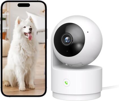 HARYMOR Indoor Security Camera, Baby and Pet Monitor CA60 - White - Open Box