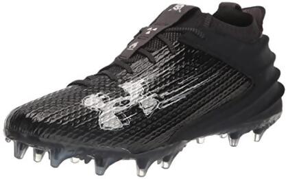 Under Armour Men's Blur Smoke 2.0 Molded Cleat Football Shoe - Black/Black/Black 