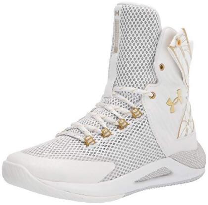 Under Armour Women's HOVR Highlight Volleyball Shoe White Wht/Gld 9.5 