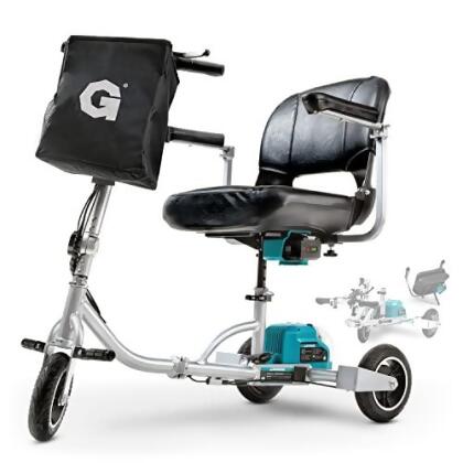 G 3 Wheel Mobility Scooter Plus - Electric Powered, Air Friendly GUT121 - Black - Open Box 
