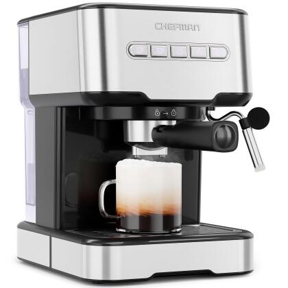 CHEFMAN 6-IN-1 ESPRESSO MACHINE WITH STEAMER ONE-TOUCH RJ54-SS-15 - STAINLESS - Open Box 