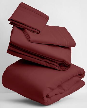 Mellanni Queen Sheets Set - 4 PC Iconic Collection Bedding - Hotel Luxury - Open Box 
