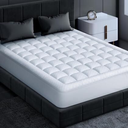 NOVTED MEMORY FOAM MATTRESS PAD TWIN XL FOR PRESSURE RELIEF - WHITE - Open Box 