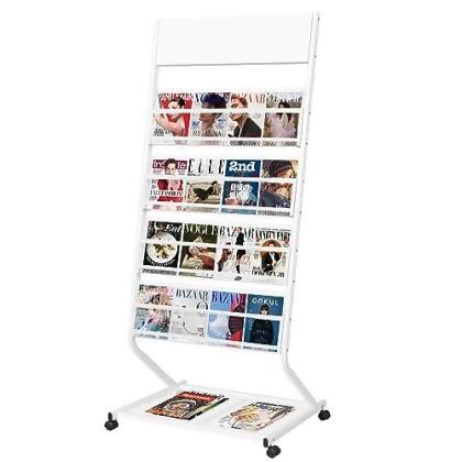 XIDIHF 4-TIER FLOOR STANDING MAGAZINE RACK, 23.4