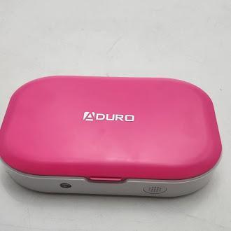 ADURO U-CLEAN UV LIGHT SANITIZING & DISINFECTING PORTABLE BOX - PINK/WHITE - Open Box 