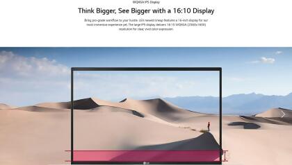 LG GRAM 16" 2560X1600 TOUCH I7-1165G7 16GB 512GB SSD Stylus 16T90P-K.AAE7U1 - Open Box alternate image