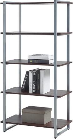 Realspace Trezza 60"H 4-Shelf Bookcase 4108440 - Warm Walnut - Open Box alternate image