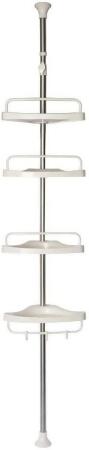 OrganizeME 4 Shelf Adjustable Shower Rack Rust Resistant - White - Open Box alternate image